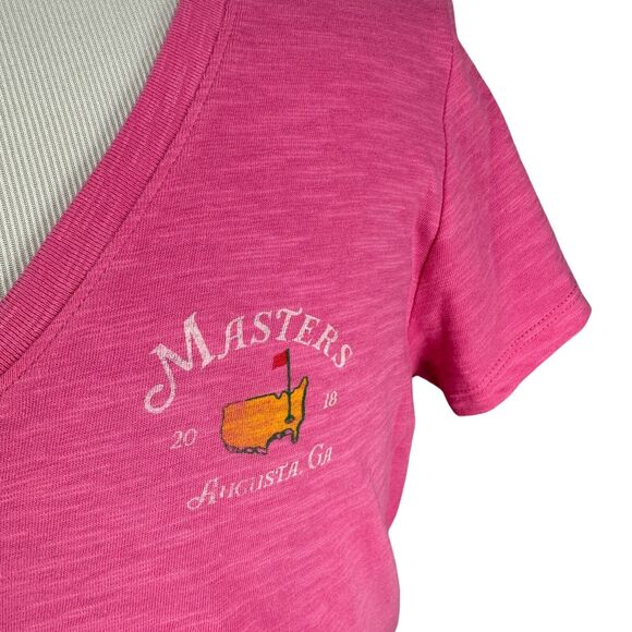 Masters T-Shirt Women’s XL Rose Pink Cotton V-Neck Short Sleeve 47 Brand New - Picture 2 of 9